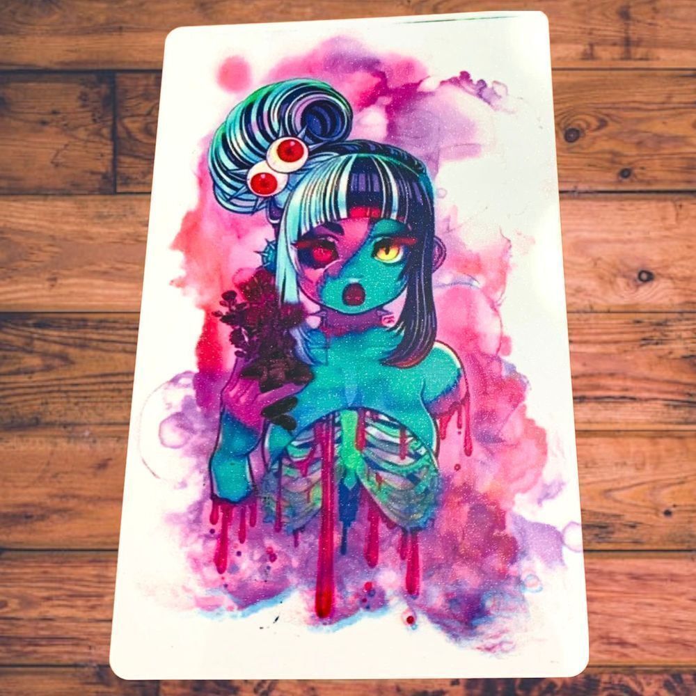 Zombie Girl Colorful Novelty Magnet